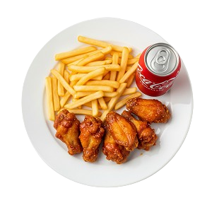 3 Peri Peri Chicken Wings, Fries & Drink 