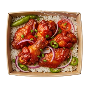 Peri Peri Chicken Wings Rice Box 