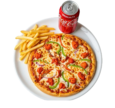 7" Peri Peri Chicken Pizza, Fries & Drink 