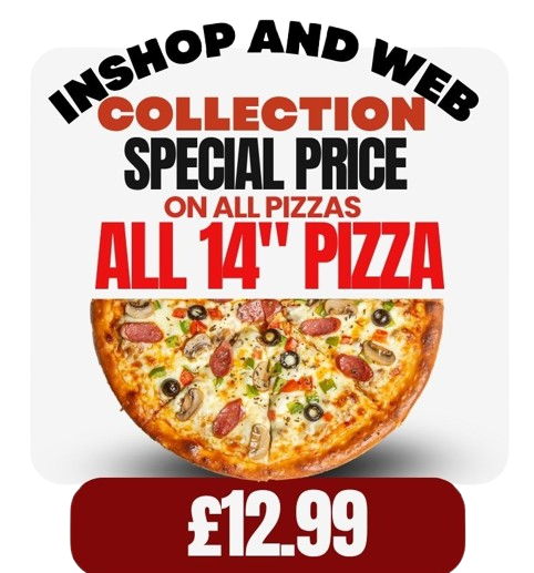Any 3x Toppings 14" Pizza Offer 
