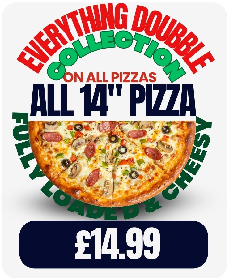 Fully Loaded Cheesy 14" Pizza Offer 